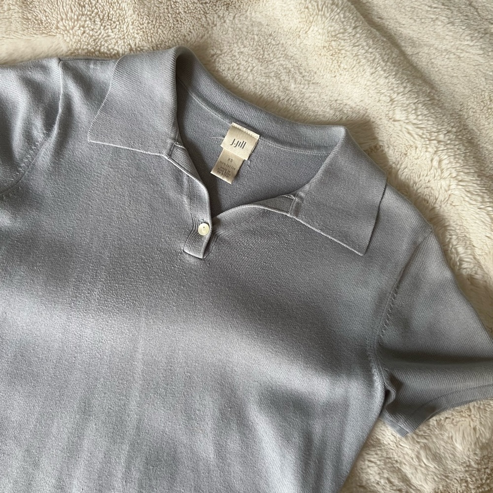 Vintage J. Jill Collared Short Sleeve Sweater